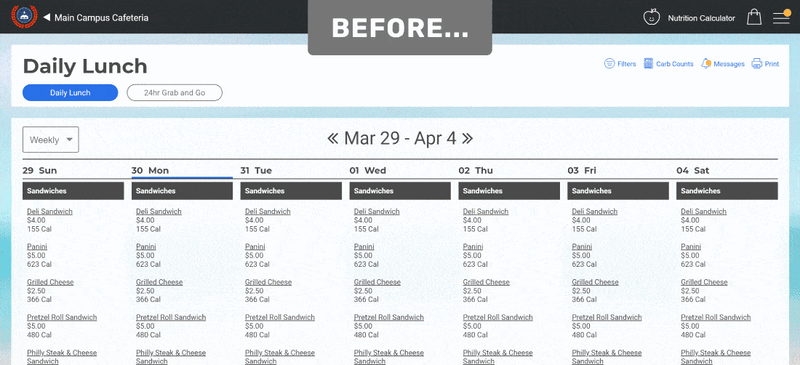 Nutrislice modernizes digital menus with new design and ordering flow